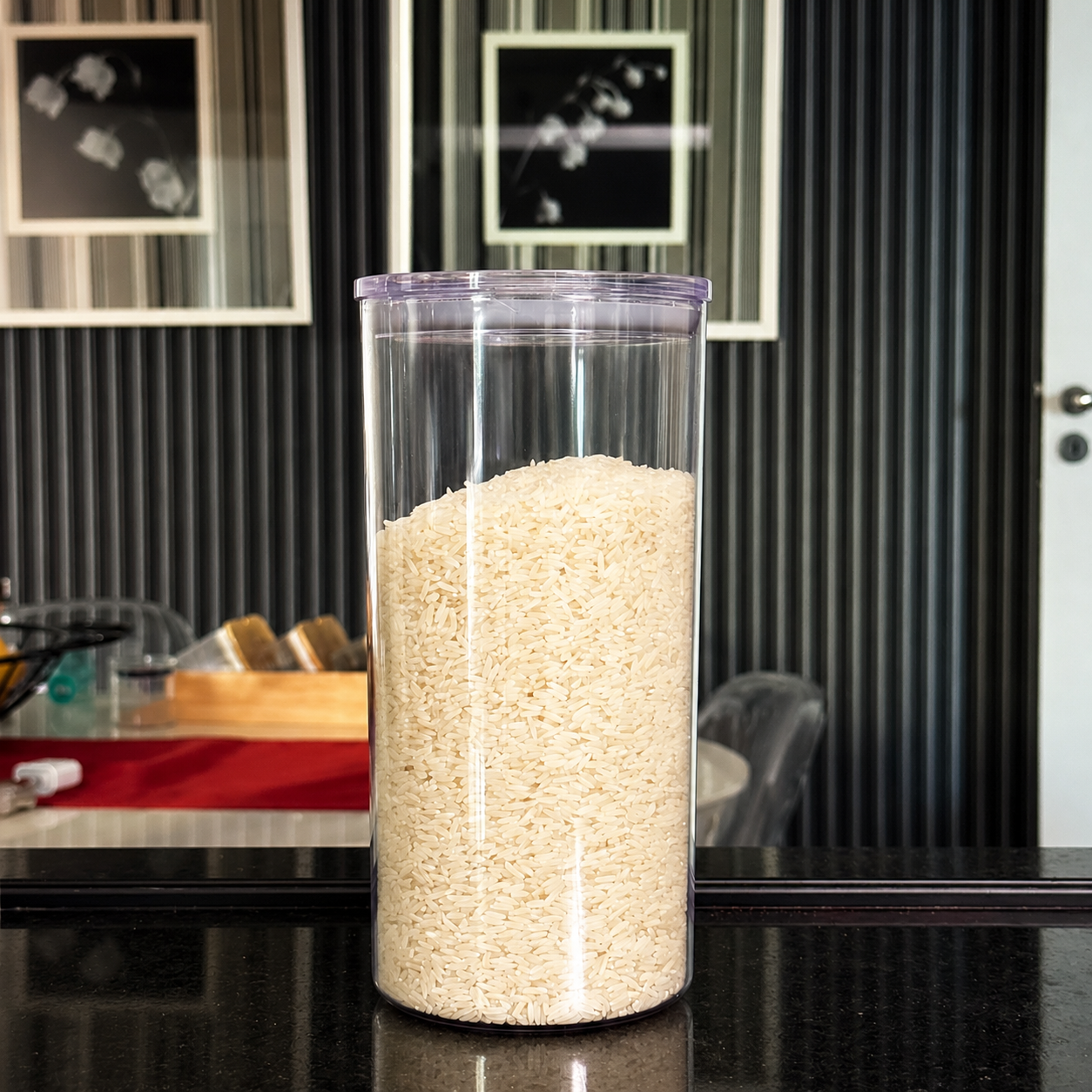 Pote Hermético Redondo com Trava 1,5L Transparente