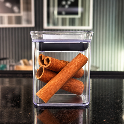 Pote Porta Mantimento Organizador Quadrado com Tampa Hermética 150 Ml