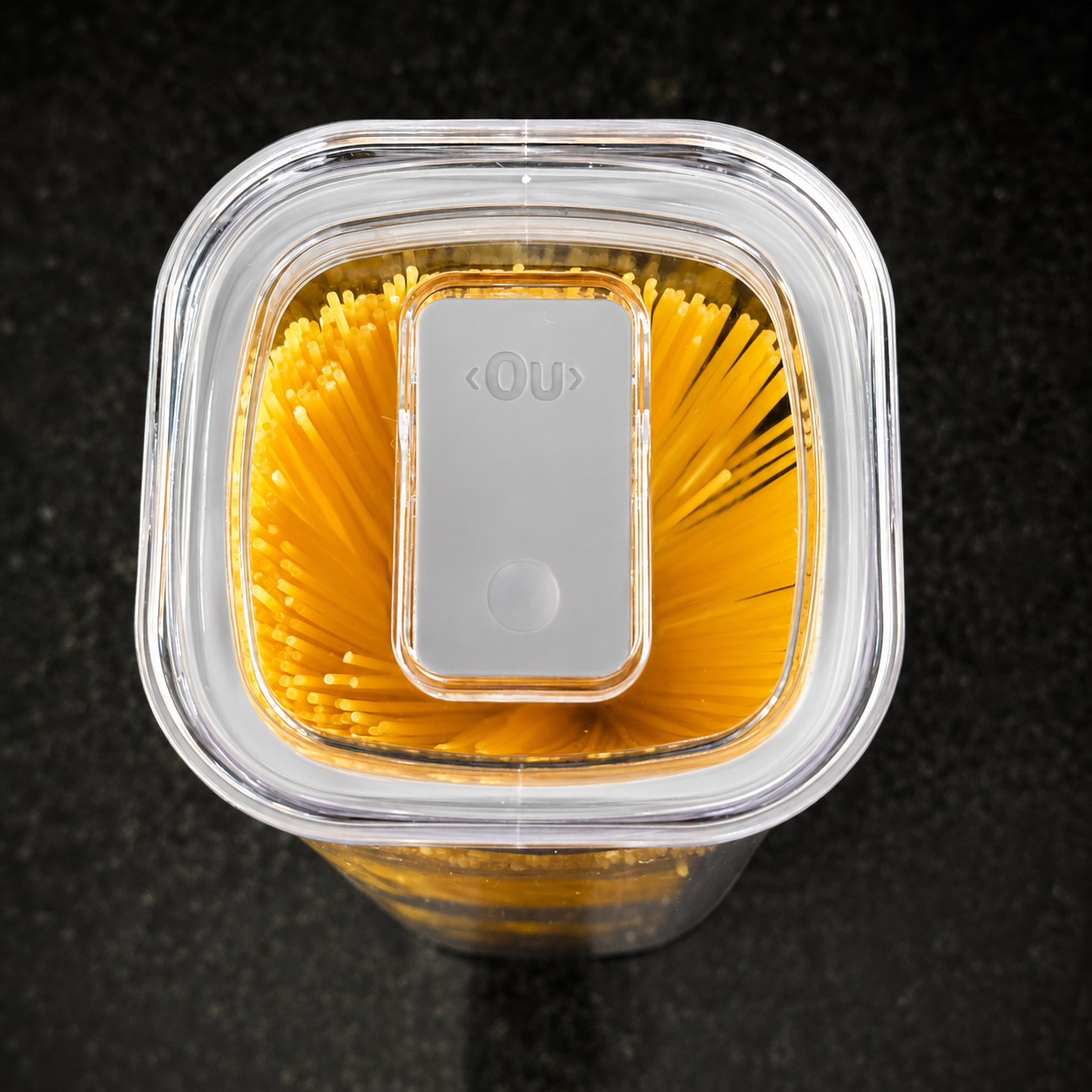 Pote Hermetico Quadrado 2L Duo Lock Transparente